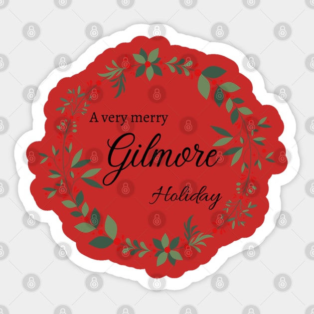 A Very Merry Gilmore Holiday-Dark Sticker by Gilmore Book Club